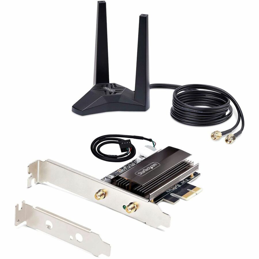 StarTech.com Wi-Fi 6E PCIe Network Card, Bluetooth 5.3, Magnetic Antenna Base, Tri-Band 802.11ax, AX5400 WiFi NIC, Windows/Linux StarTech.com Wi-Fi 6E PCIe Network Card, Bluetooth 5.3, Magnetic Antenna Base, Tri-Band 802.11ax, AX5400 WiFi NIC, Windows/Linux
